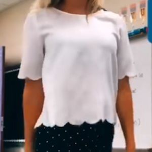 Everly Scalloped Blouse